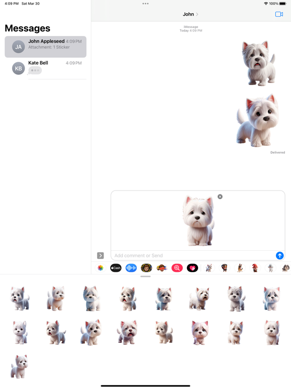 Screenshot #6 pour Sad Westie Stickers