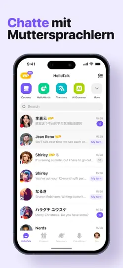 Screenshot von HelloTalk - Sprachen Lernen auf dem iPhone 2