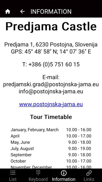 Predjama Castle - audioguide Screenshot