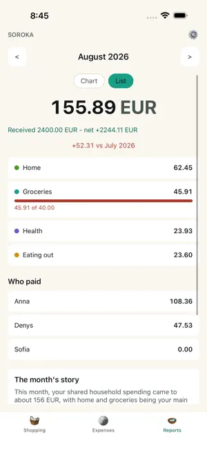Soroka: Family Expense Tracker screenshot 3