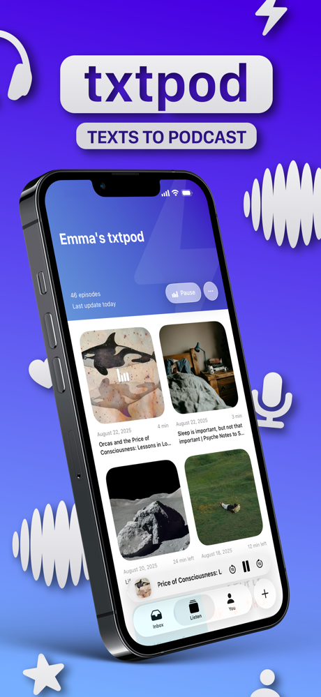 txtpod: Articles to Podcast screenshot 1