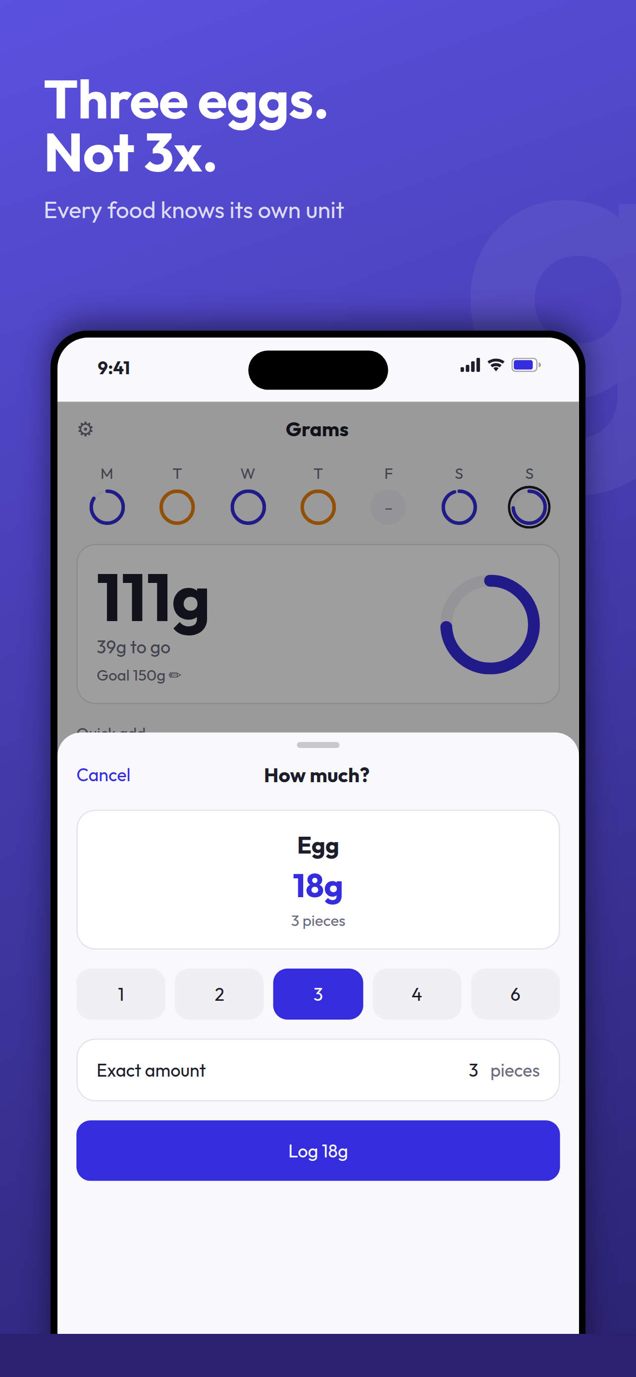 Grams: Protein Tracker screenshot 2