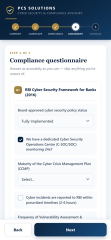 Cyber Security Assessment iPhone screenshot