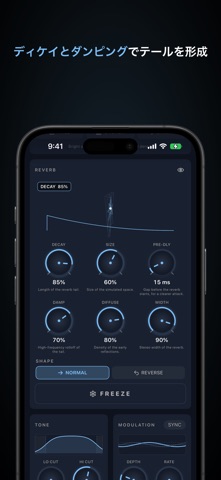 Reverie: AUv3 Plate Reverb のスクリーンショット