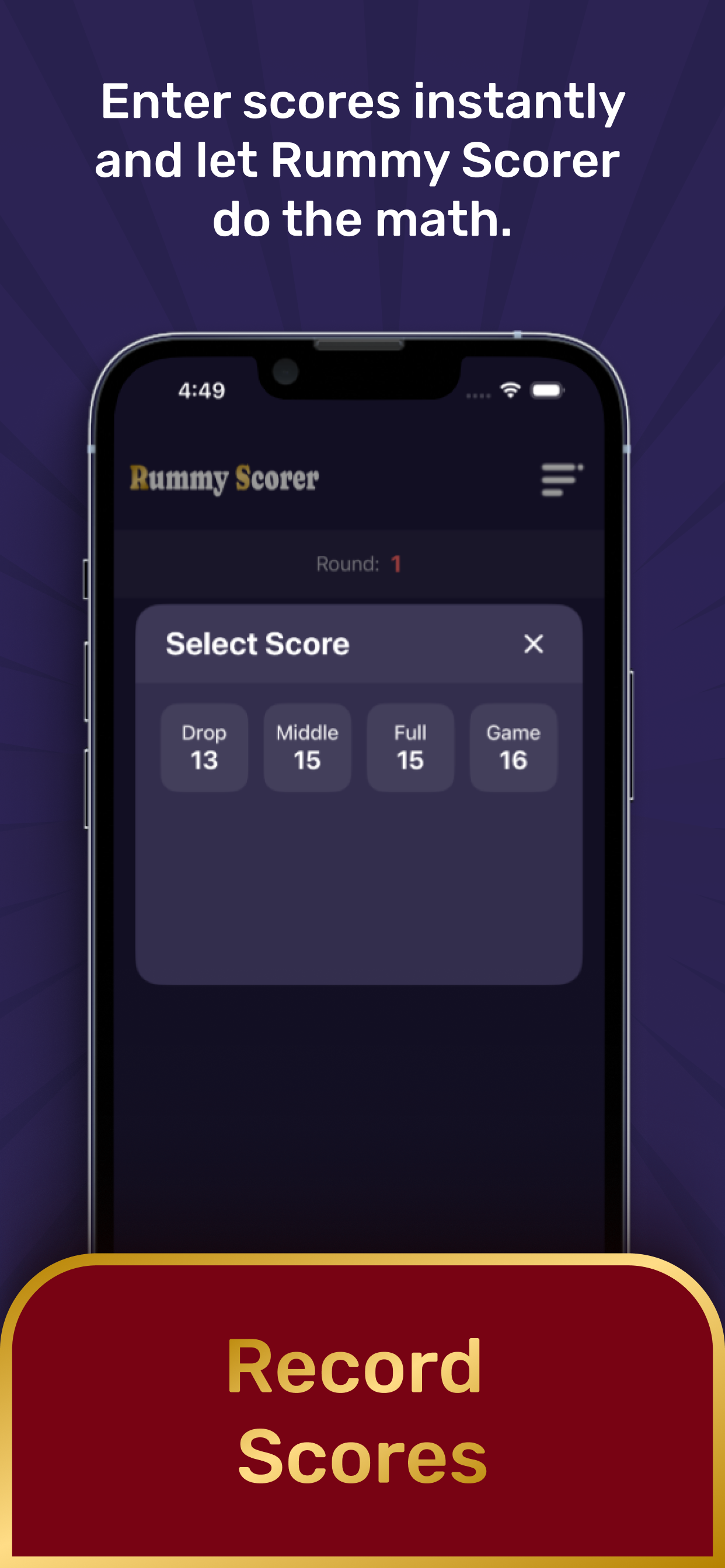 Rummy Scorer App