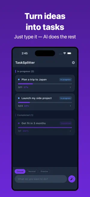 TaskSplitter: AI To-Do screenshot 1