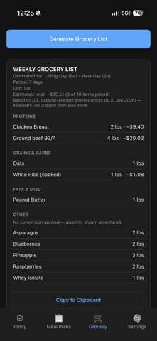 Meal Plan & Grocery: TaskMeal screenshot 2