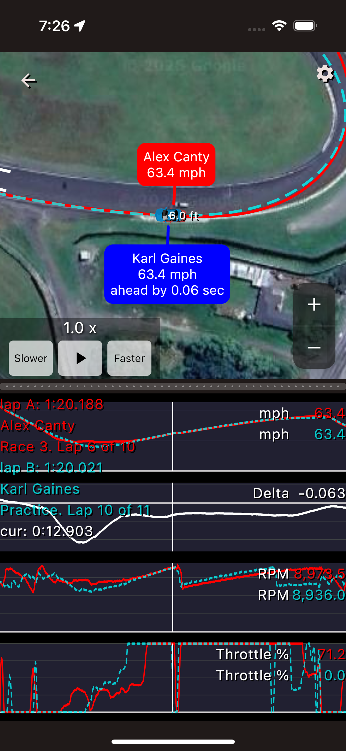 VRacer GPS Track Day Lap Timer screenshot 6