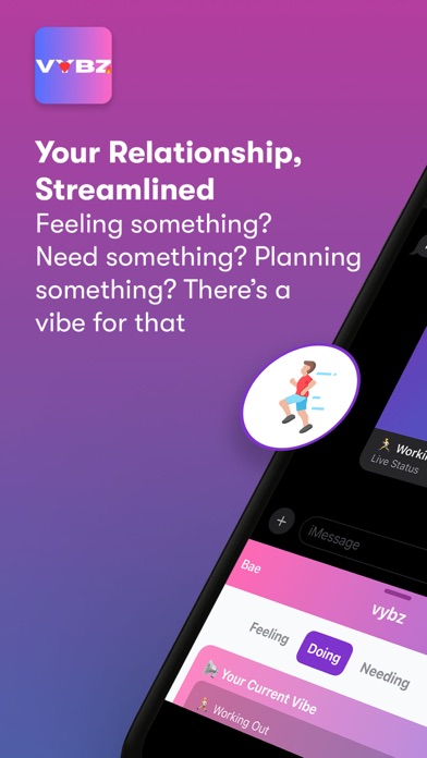 VYBZ: Your Relationship Pulse iPhone screenshot 1 - Social Networking app