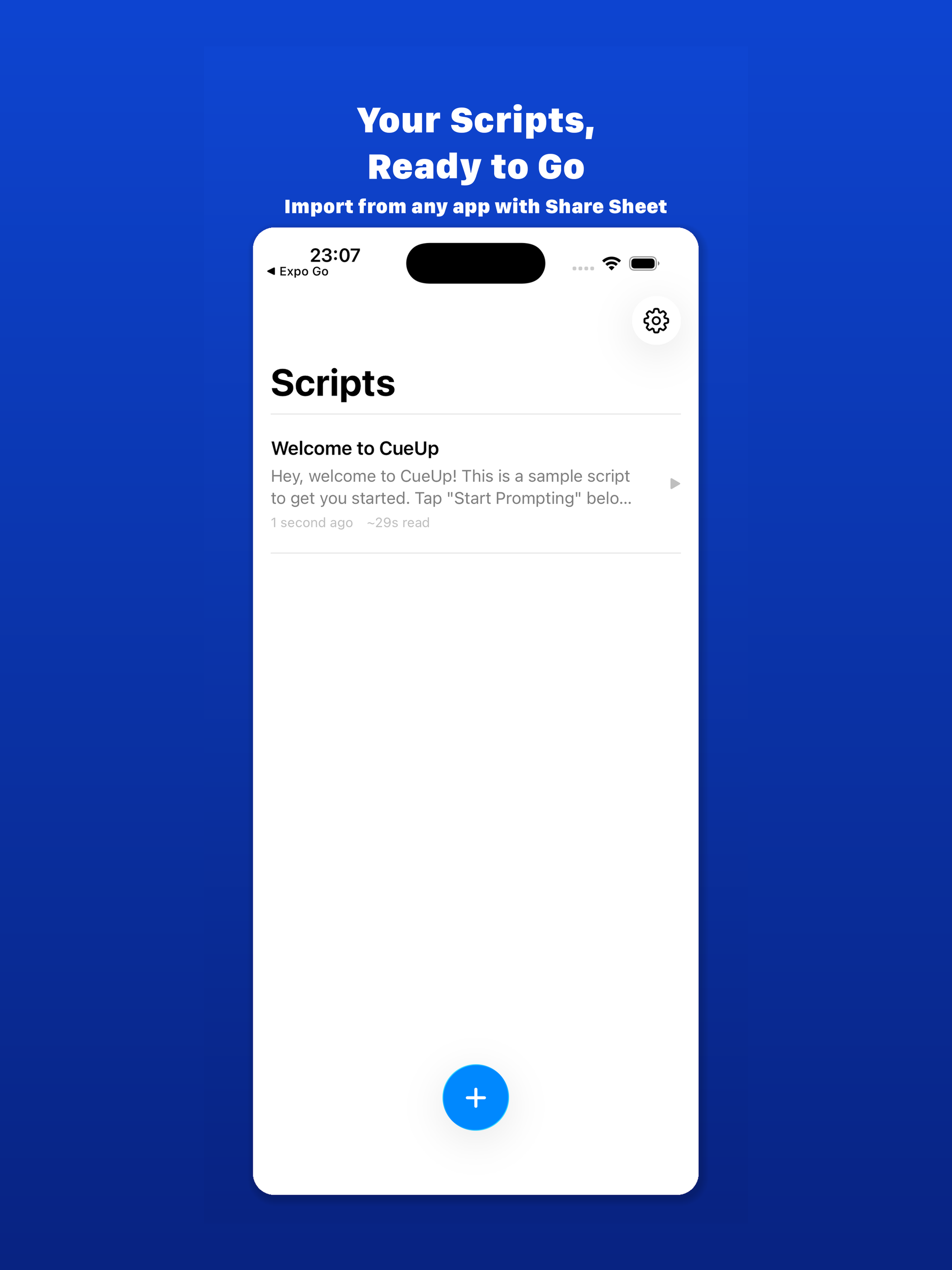 CueUp - Video Teleprompter