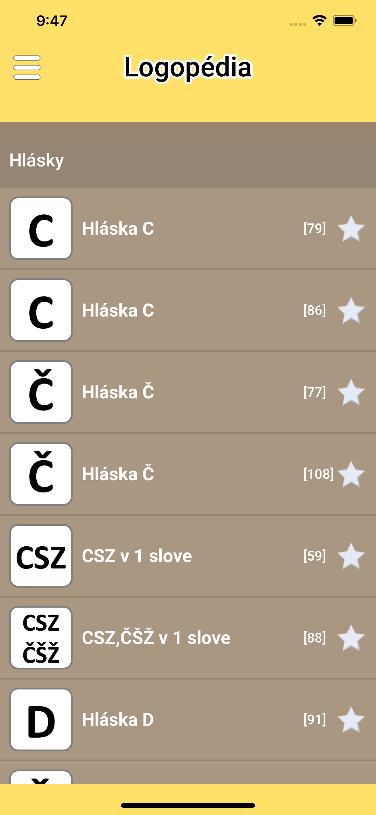 Screenshot 1 of Logopédia : cvičenia SK 2026