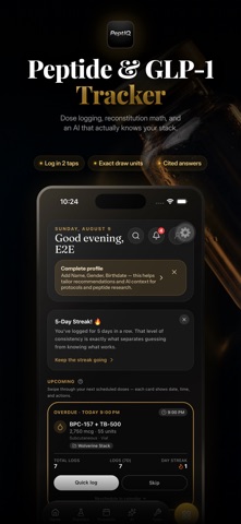 PeptIQ: Peptide Tracker iPhone screenshot