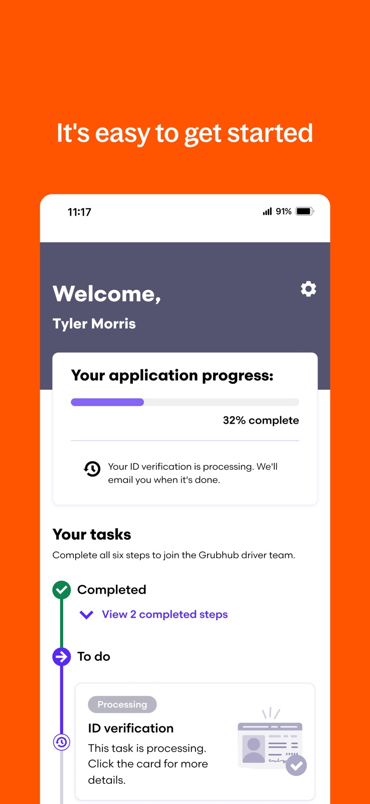 Grubhub for Drivers iphone screenshot 3