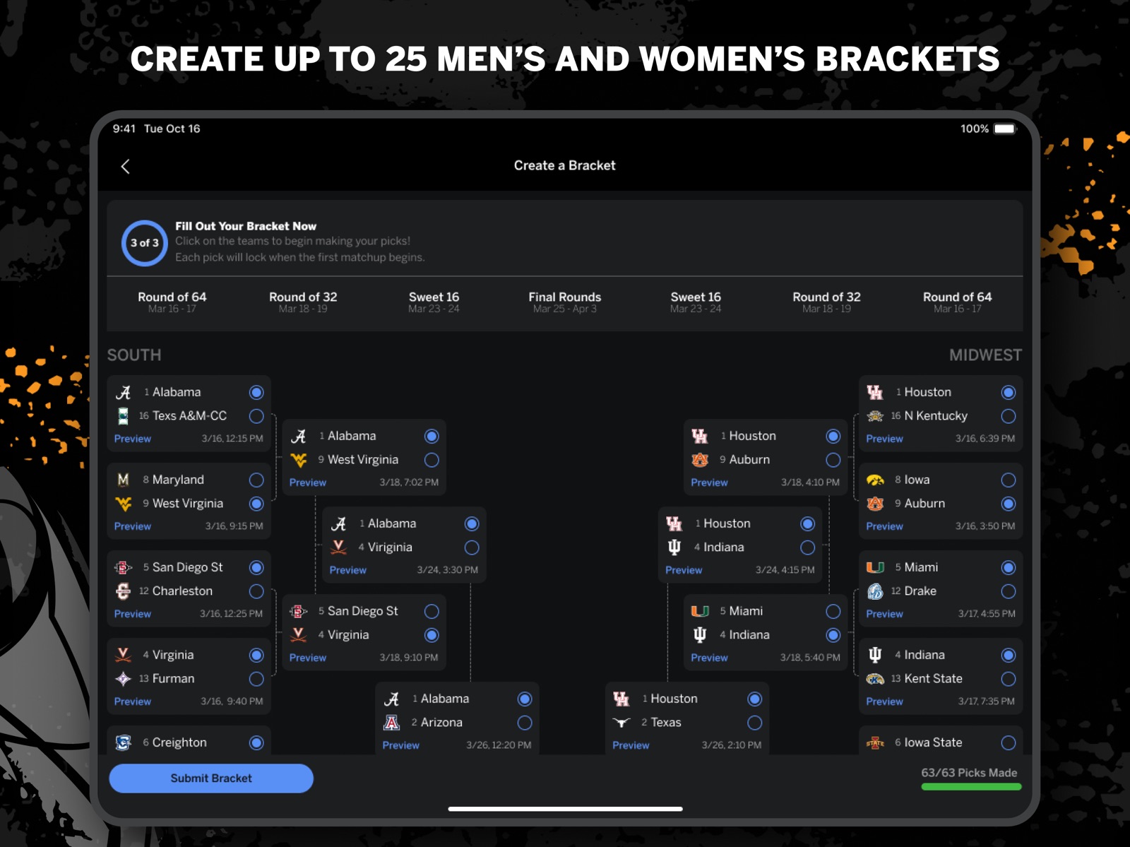 ESPN Tournament Challenge ipad screenshot 3