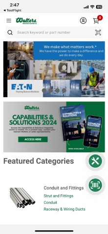 Walters Wholesale Electric iPhone screenshot