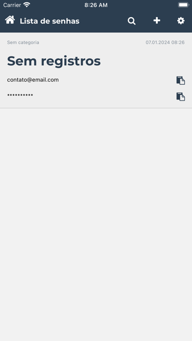 Minhas Senhas App Screenshot