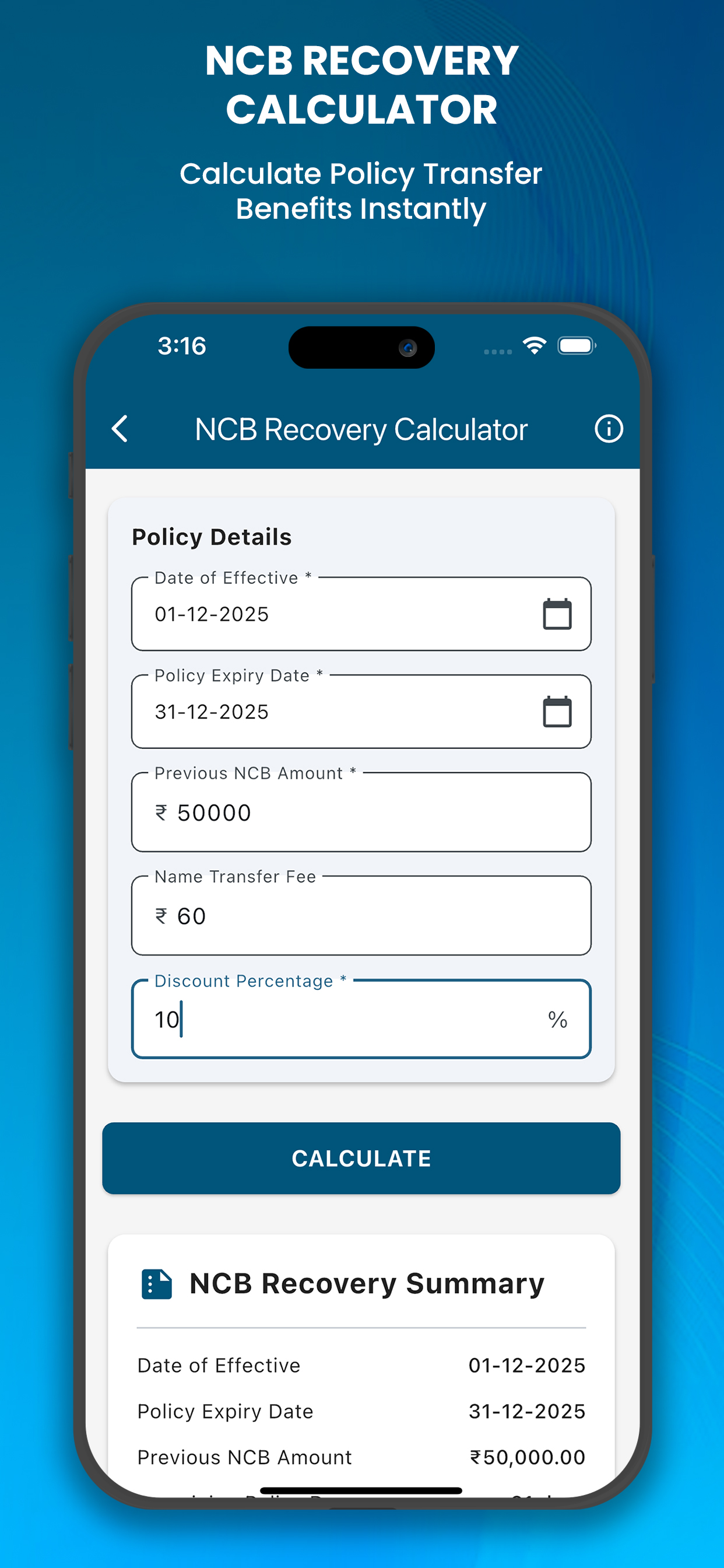 Motor Car Insurance Calculator