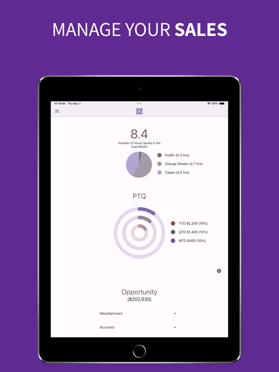 Nucleus Sales iPad screenshot 1 - Productivity app
