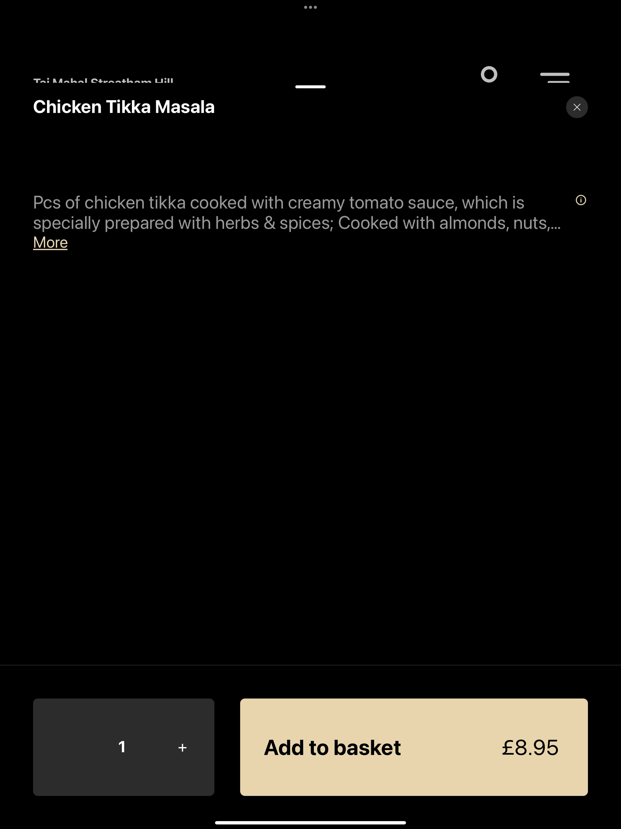Taj Mahal Streatham Hill screenshot 8