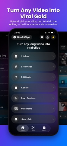 AI Video Clipping iPhone screenshot