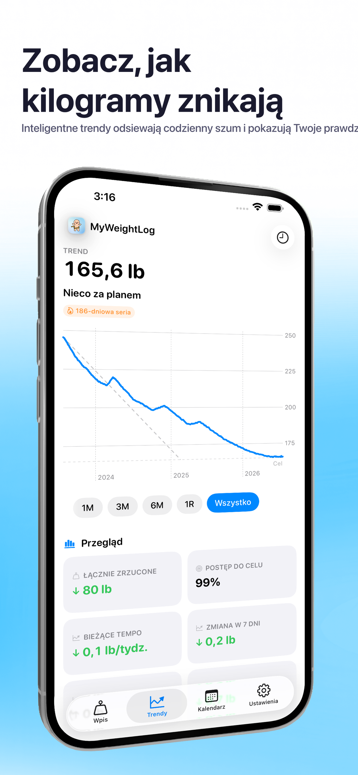 MyWeightLog app screenshot 1