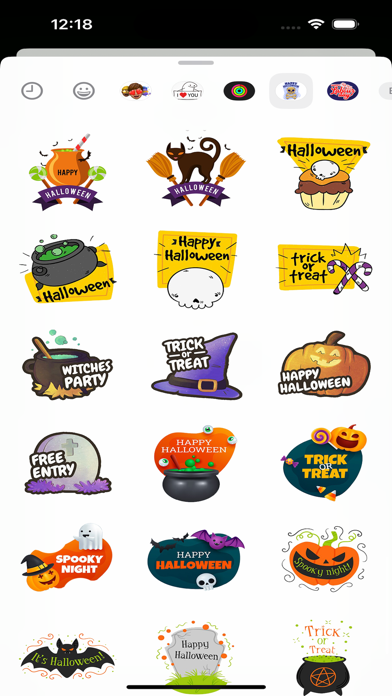 Screenshot #3 pour Halloween Scary Stickers Set