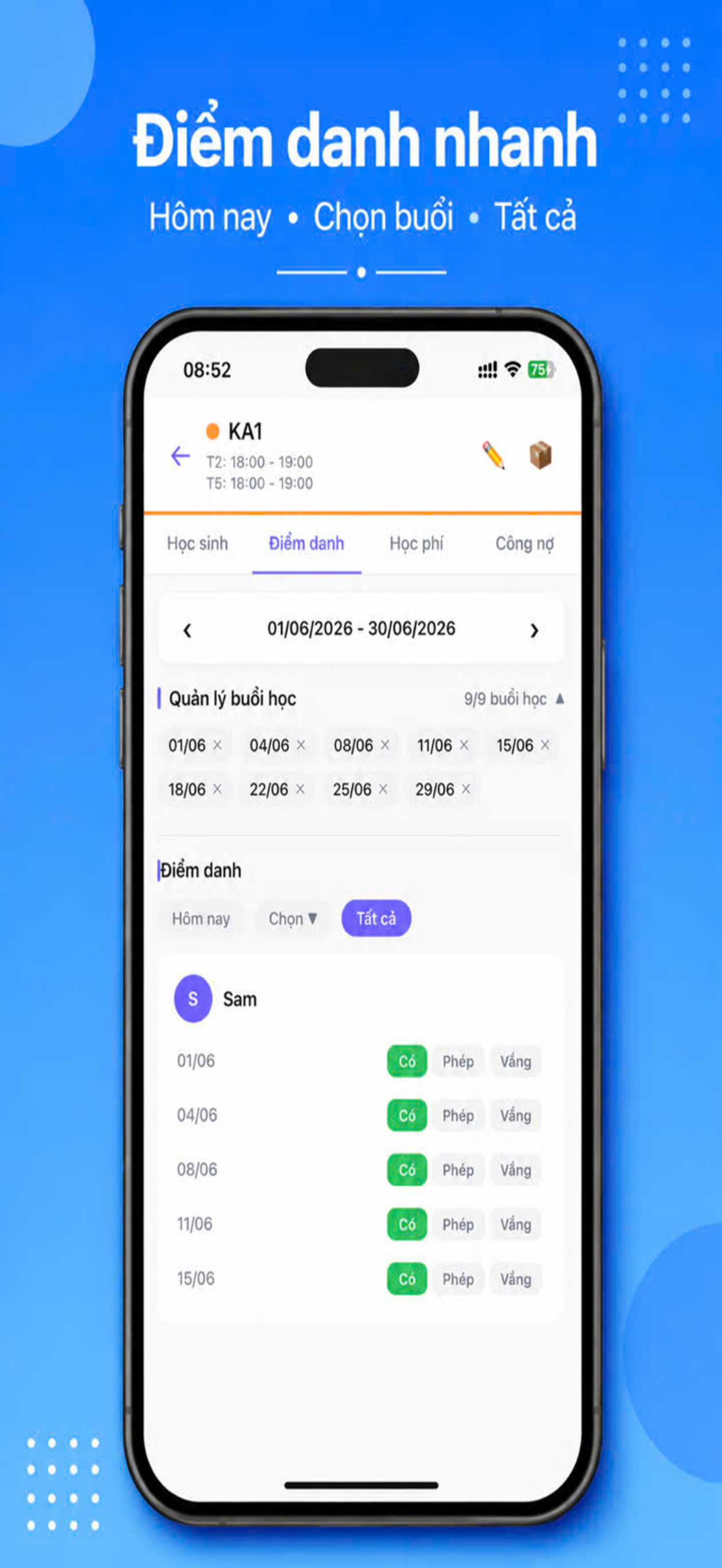 Quản Lý Lớp Dạy Thêm screenshot 3