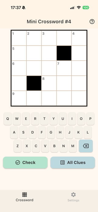 Daily Mini Crosswords Screenshot 1 of 2