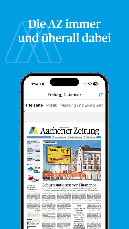 Aachener Zeitung E-Paper screenshot 1 of 9