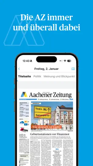 Screenshot von Aachener Zeitung E-Paper auf dem iPhone 1
