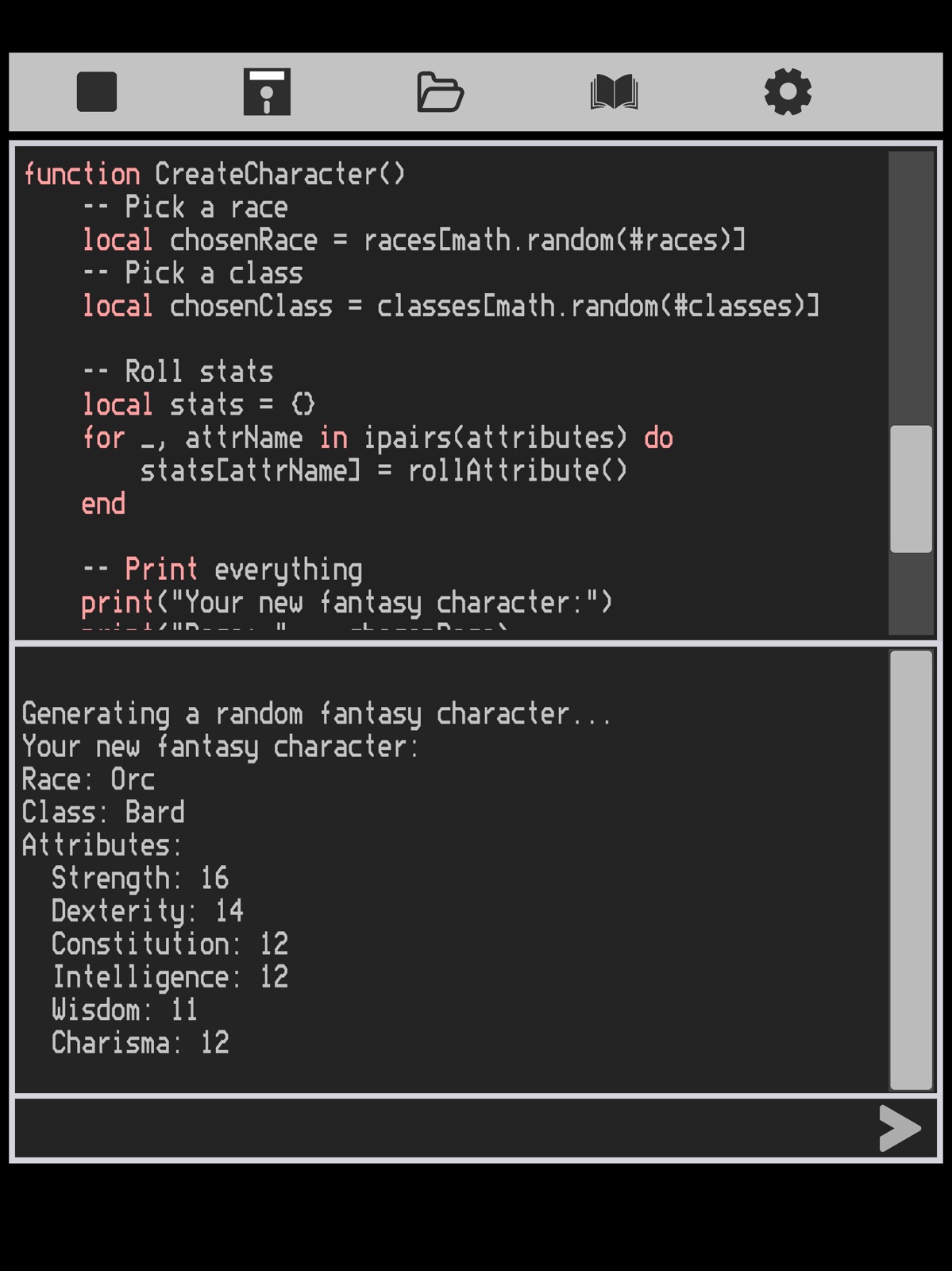 Luana: Code in Lua ipad screenshot 3