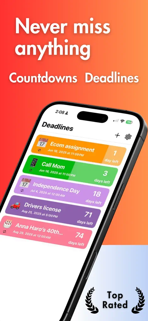 Deadlines: Countdown Widgets - Lifestyle App | MWM