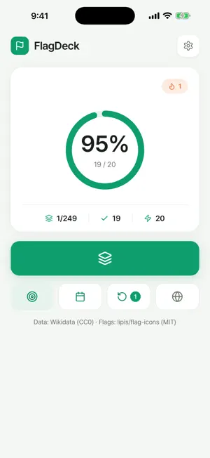 FlagDeck - World Flags Quiz screenshot 1