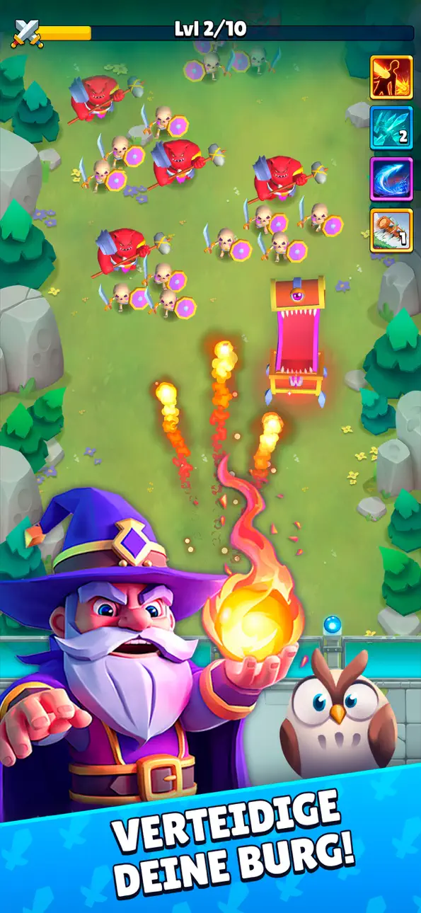 Wizard Tower Defense Idle Game iOS Mod IPA screenshot 1 - iOS game interface