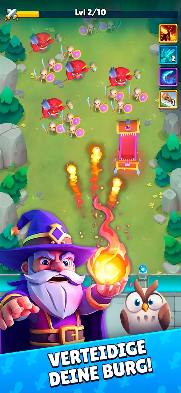 Wizard Tower Defense Idle Game iOS Mod IPA screenshot 1 - iOS game interface