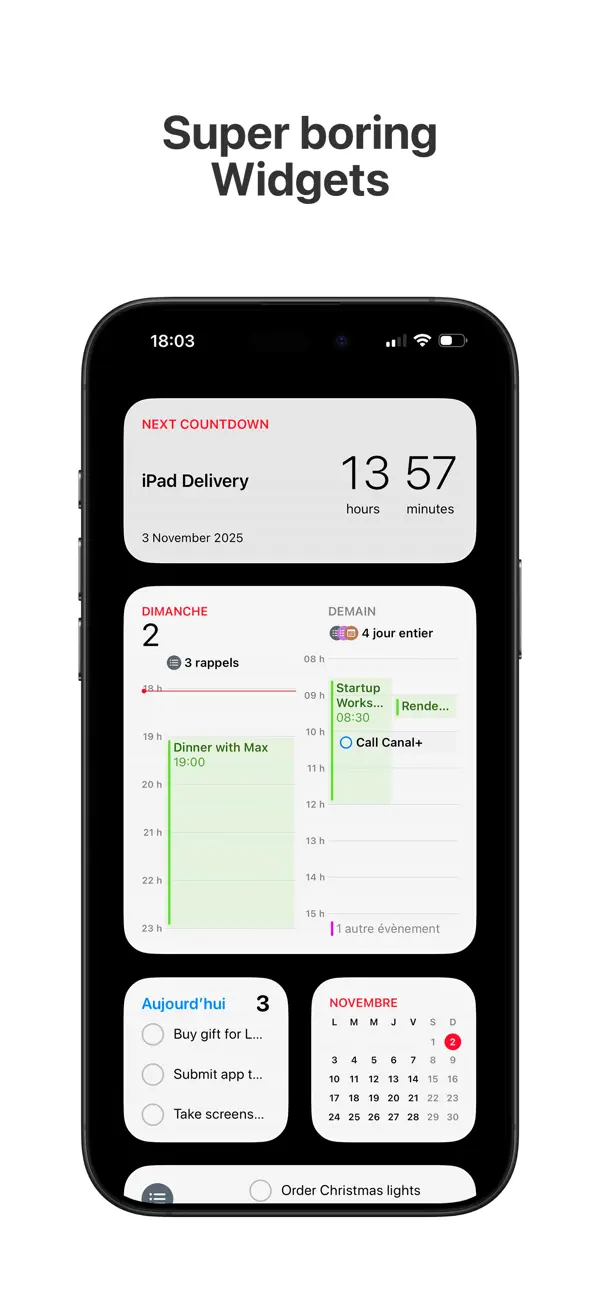 #3. Boring Countdown (iOS) Ved: GAUTHIER HIEN DESIGN