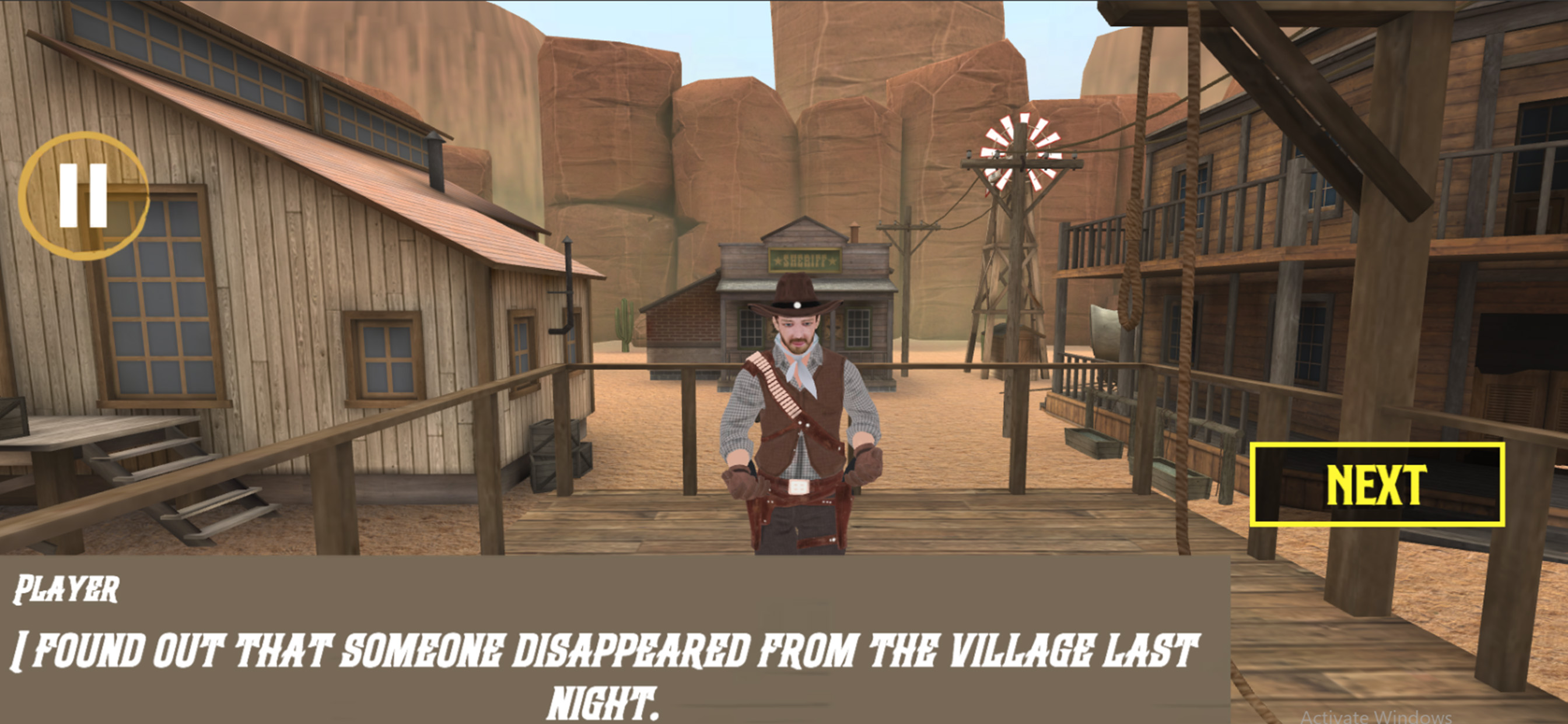 Cowboy Fighting Horse Sim Game