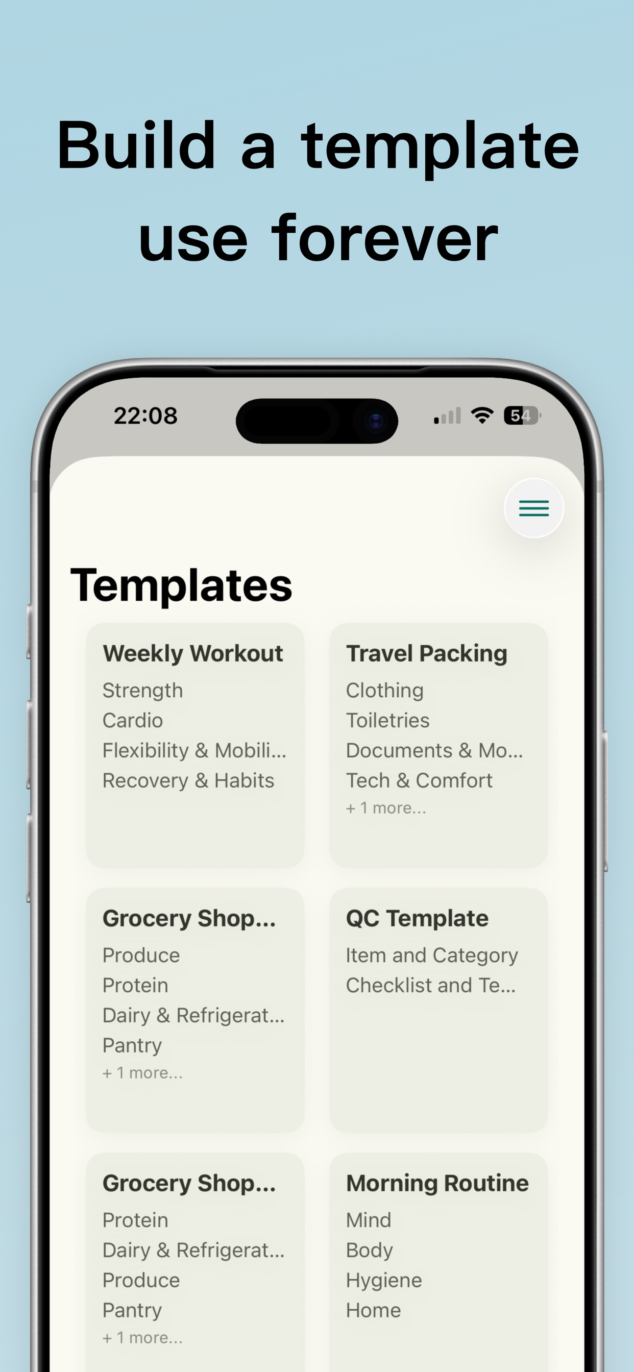 Wholistic: recurring checklist screenshot 3