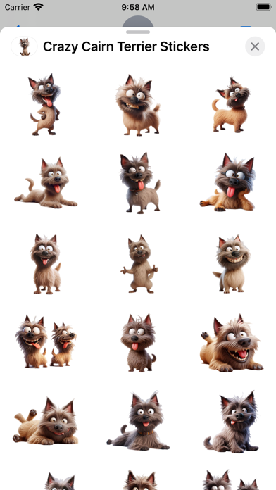 Screenshot #1 pour Crazy Cairn Terrier Stickers