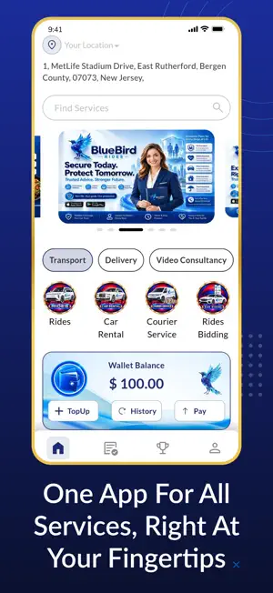 BlueBird Rides screenshot 2