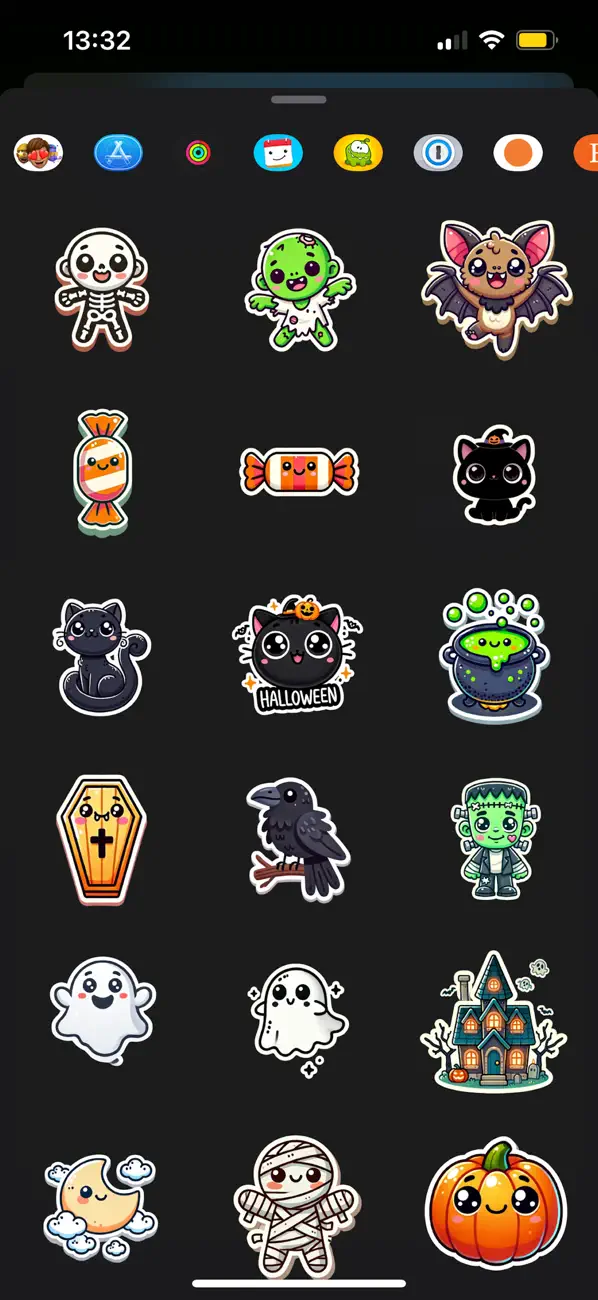 Screenshot #1 pour Cute Halloween Stickers