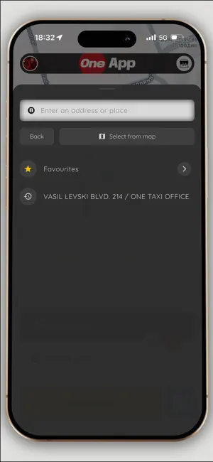 Taxi One App screenshot 1