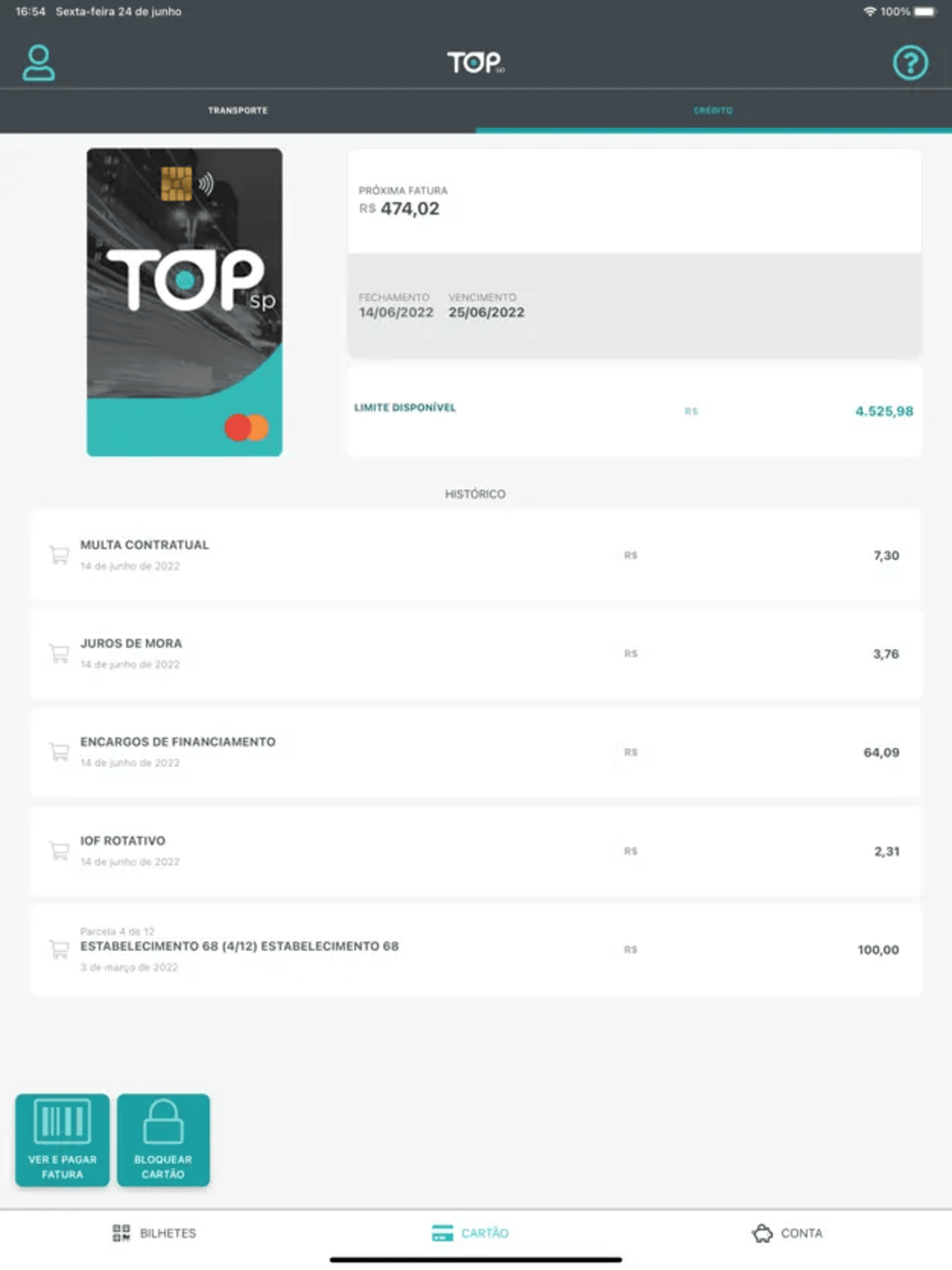 TOP - Aplicativo de mobilidade