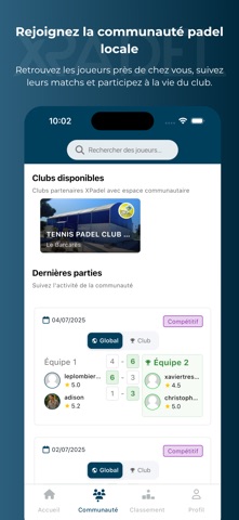 XPadel screenshot