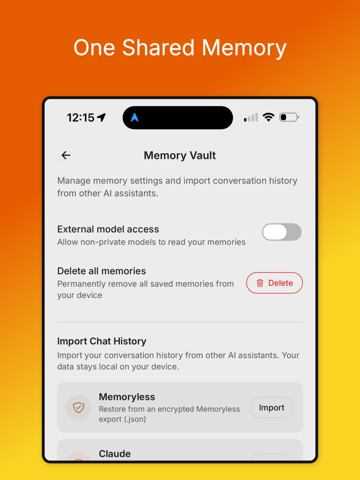 Anuma - Private AI with Memory iPad screenshot