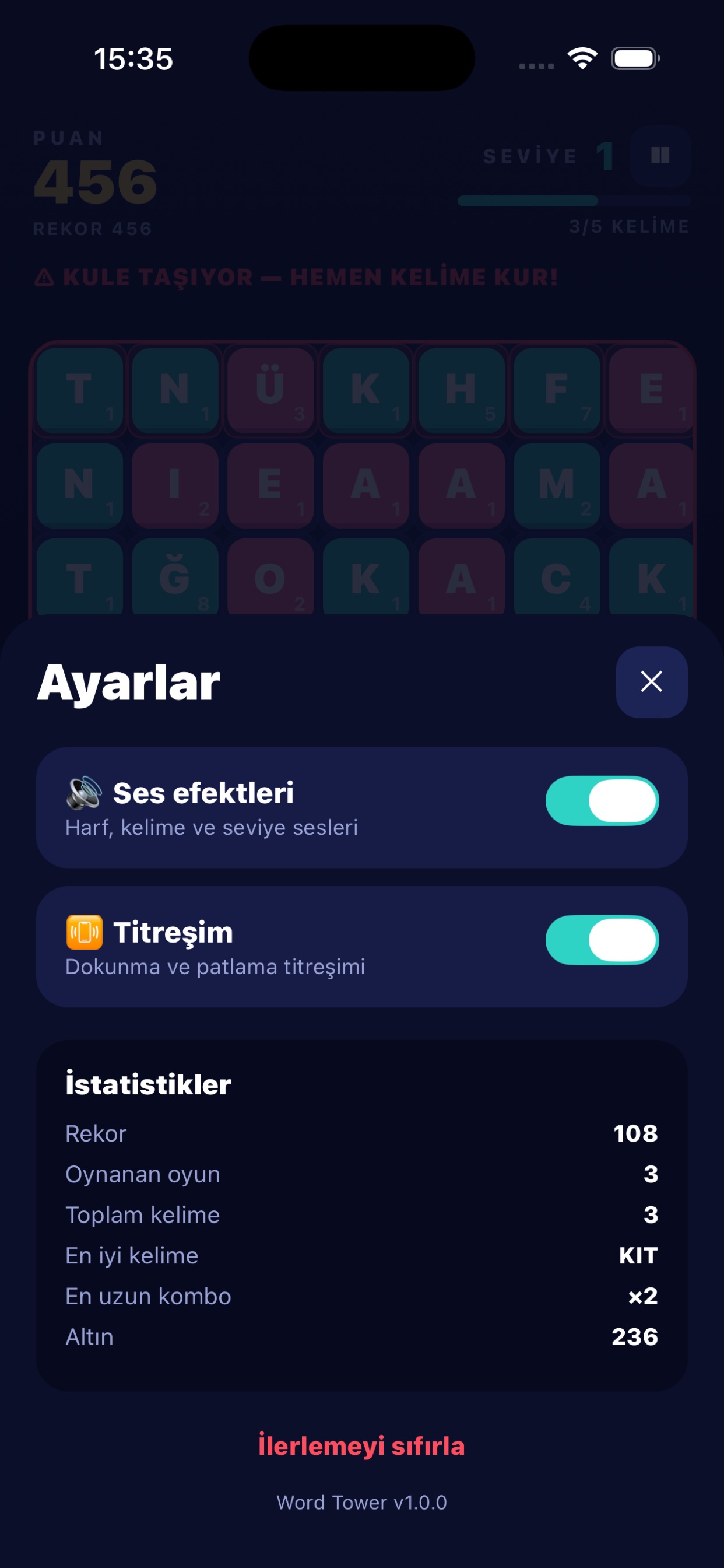 Screenshot 7 of Word Tower : Kelime Oyunu