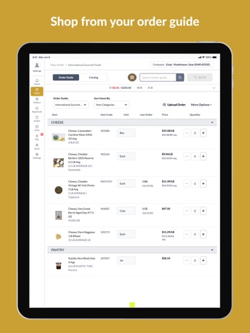 International Gourmet Foods iPad screenshot