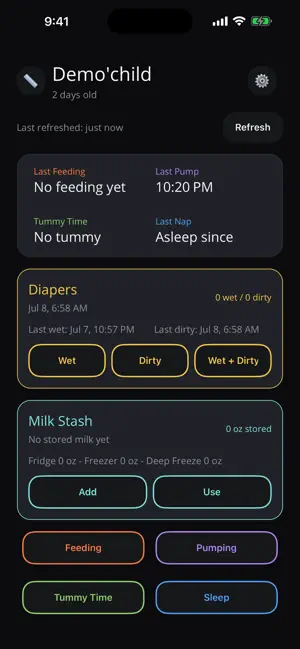 DTE Baby Tracker screenshot 1