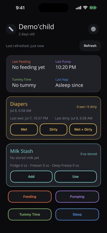 DTE Baby Tracker screenshot