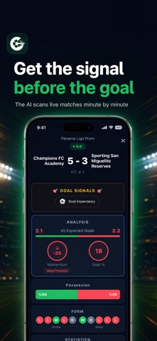 Goal Signal: AI Predictions iPhone screenshot 2